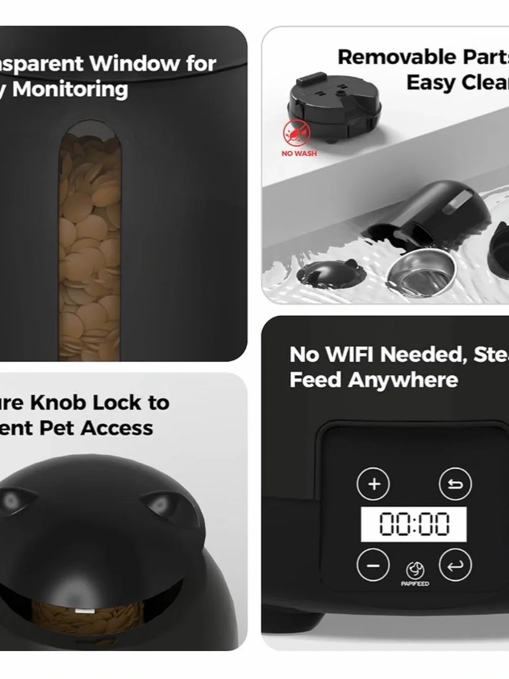 Papifeed Cat's Ear Automatic Pet Feeder
